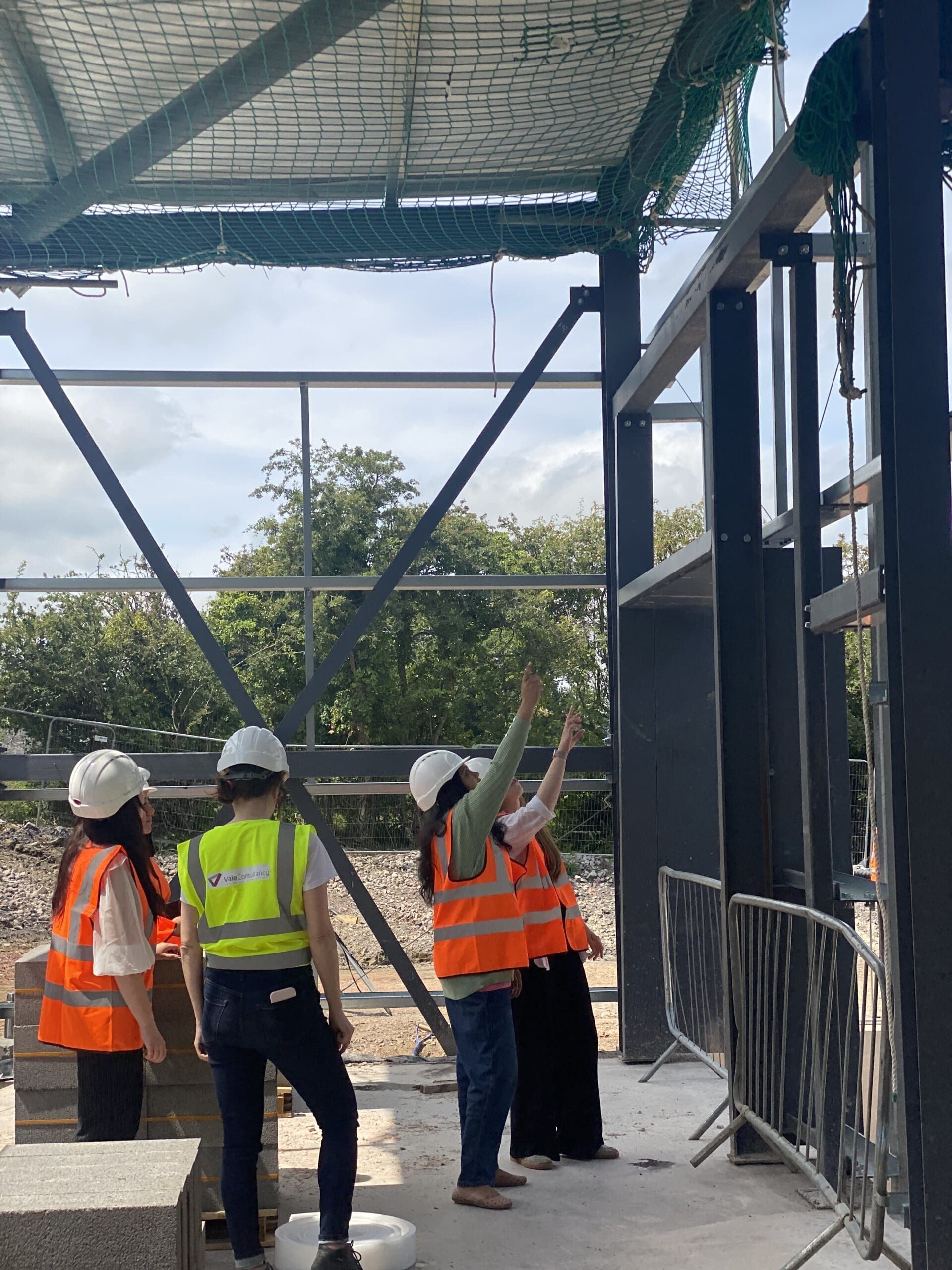 Vale Consultancy team onsite with hardhats and high vis.